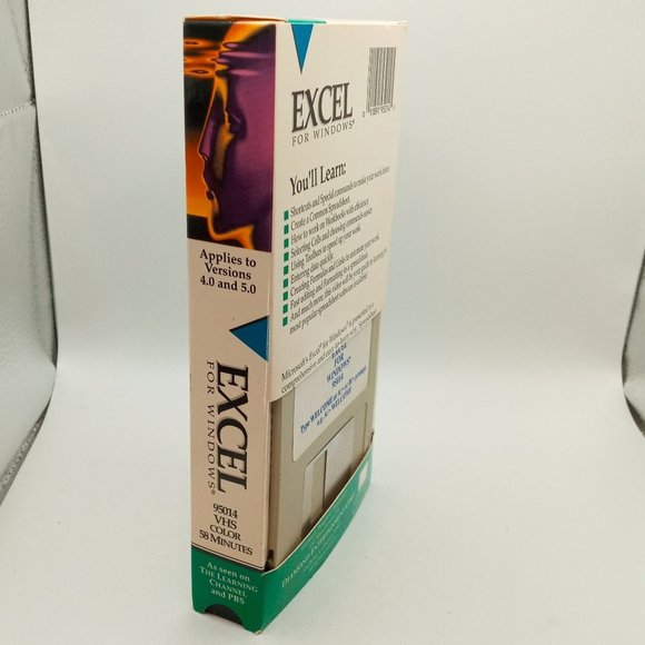Excel For Windows VHS Floppy Video Everything You Need To Know Vintage - Picture 7 of 10